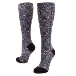 Compression Aztec Tile Black Socks -Alegria Shoes Shop ALG 92607 S3