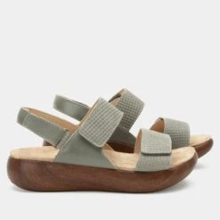 Bailee Woven Sage Sandal -Alegria Shoes Shop BAI 6132 S2