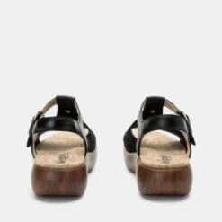 Betsie Stretch Black Sandal -Alegria Shoes Shop BSE 6146 S3