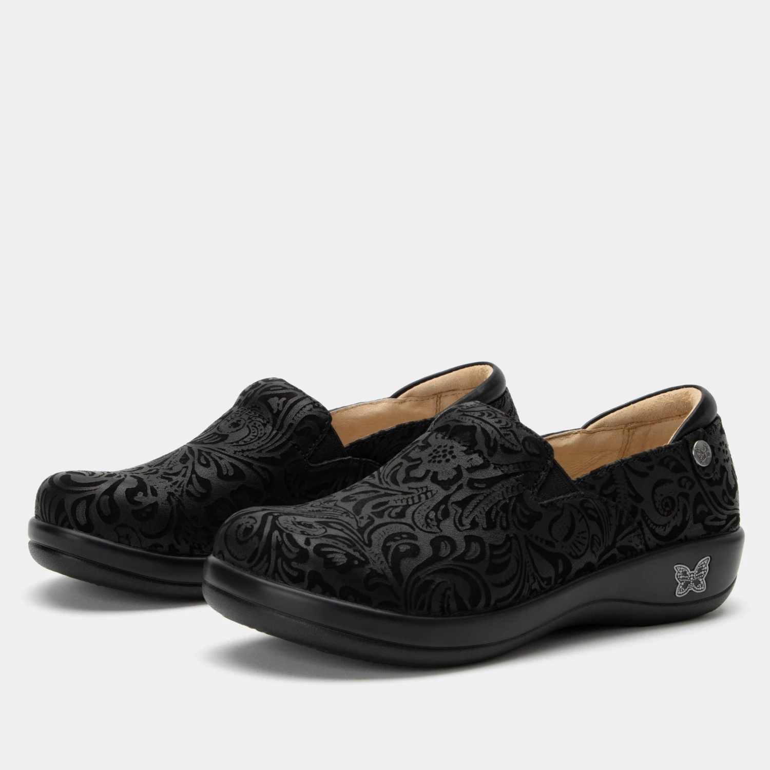 Shoes Keli Black Embossed Paisley Professional Shoe 1 Shoes Keli Black Embossed Paisley Professional Shoe