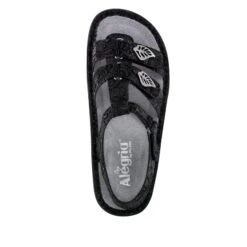 Kleo Black Leaf Sandal -Alegria Shoes Shop KLE 676 S4
