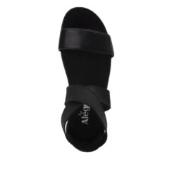 Lucia Black Sandal 8 Lucia Black Sandal -Alegria Shoes Shop LUC 601 S4