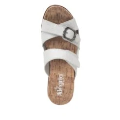 Sierra Delicut White Sandal -Alegria Shoes Shop SIE 7408 S4