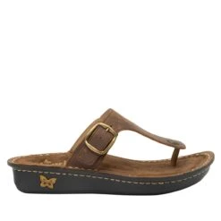Vella Oiled Brown Sandal -Alegria Shoes Shop VEL 7412 S2