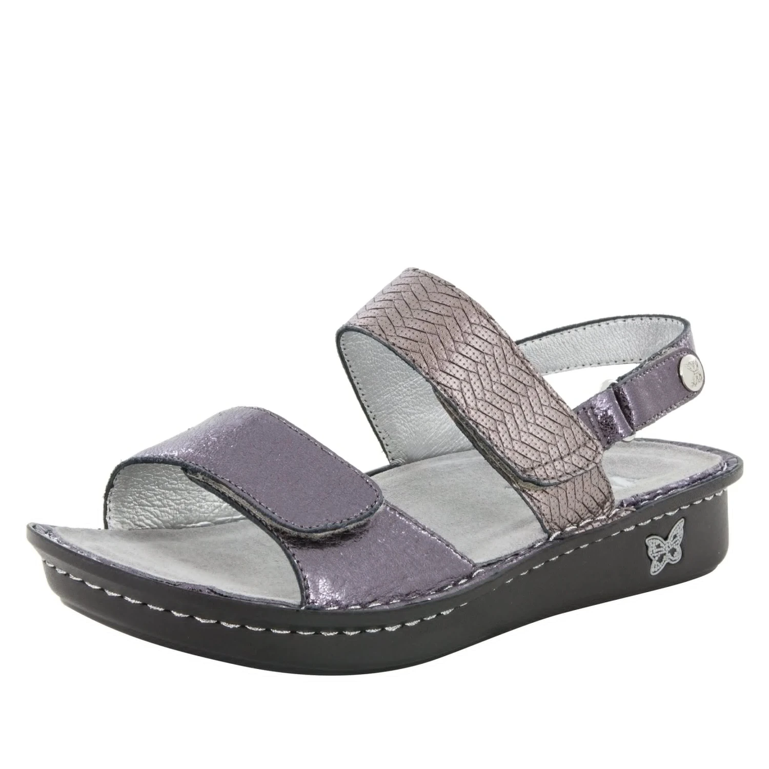 Verona Braided Pewter Sandal 1 Verona Braided Pewter Sandal