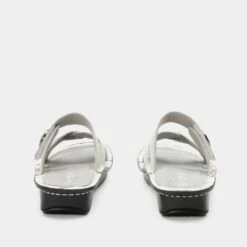 Victoriah Basketry White Sandal -Alegria Shoes Shop VIC 6113 S3