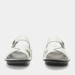 Victoriah Basketry White Sandal -Alegria Shoes Shop VIC 6113 S5