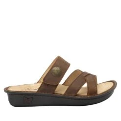 Victoriah Oiled Brown Sandal 8 Victoriah Oiled Brown Sandal -Alegria Shoes Shop VIC 7412 S2