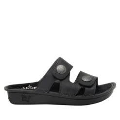 Violette Oiled Black Sandal 8 Violette Oiled Black Sandal -Alegria Shoes Shop VIO 7414 S2