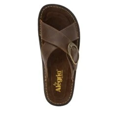 Vanya Oiled Brown Sandal -Alegria Shoes Shop VYA 7412 S4