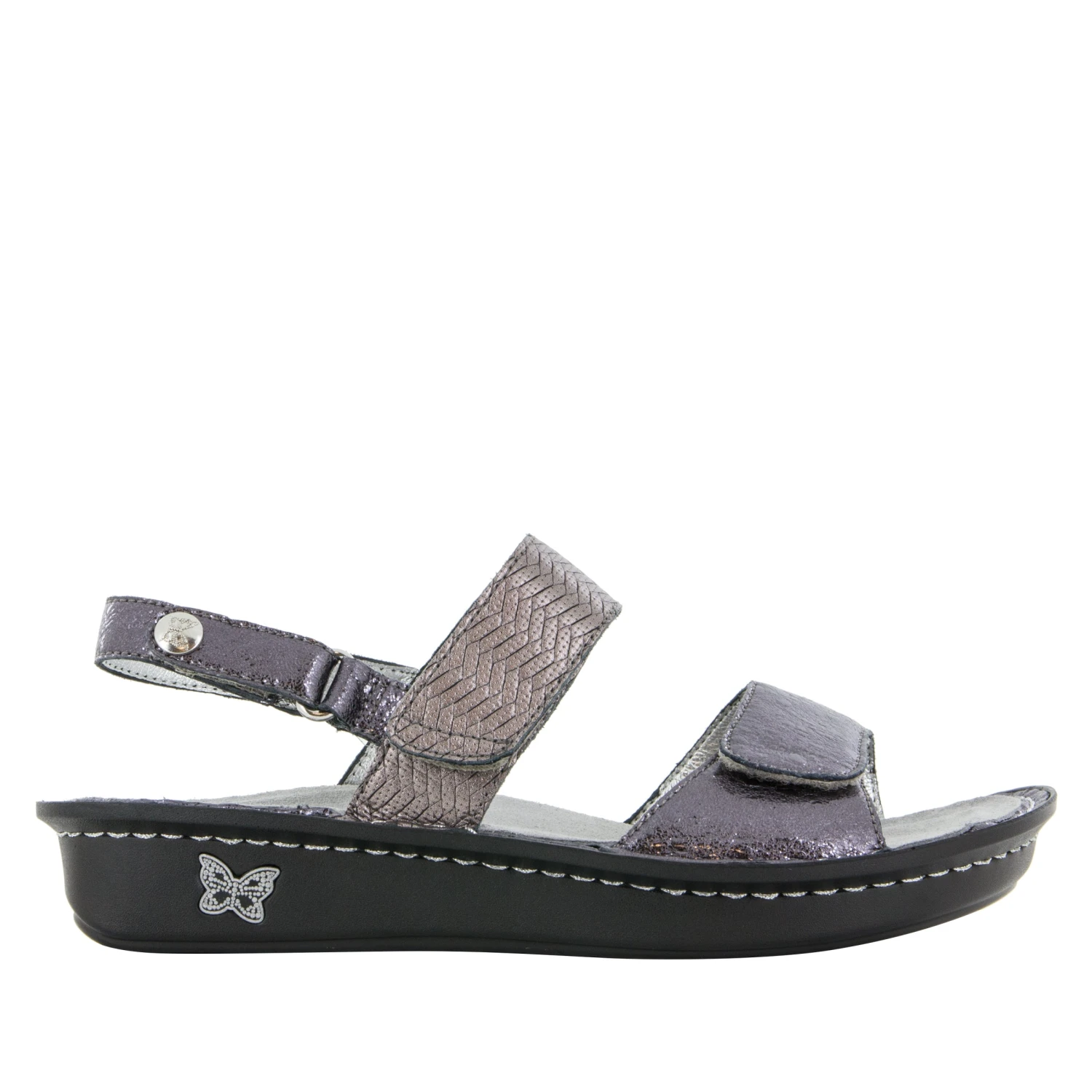 Verona Braided Pewter Sandal 2 Verona Braided Pewter Sandal - Image 2